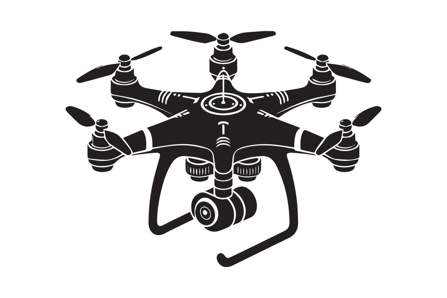 Drone Silhouette Illustration Artwork vector