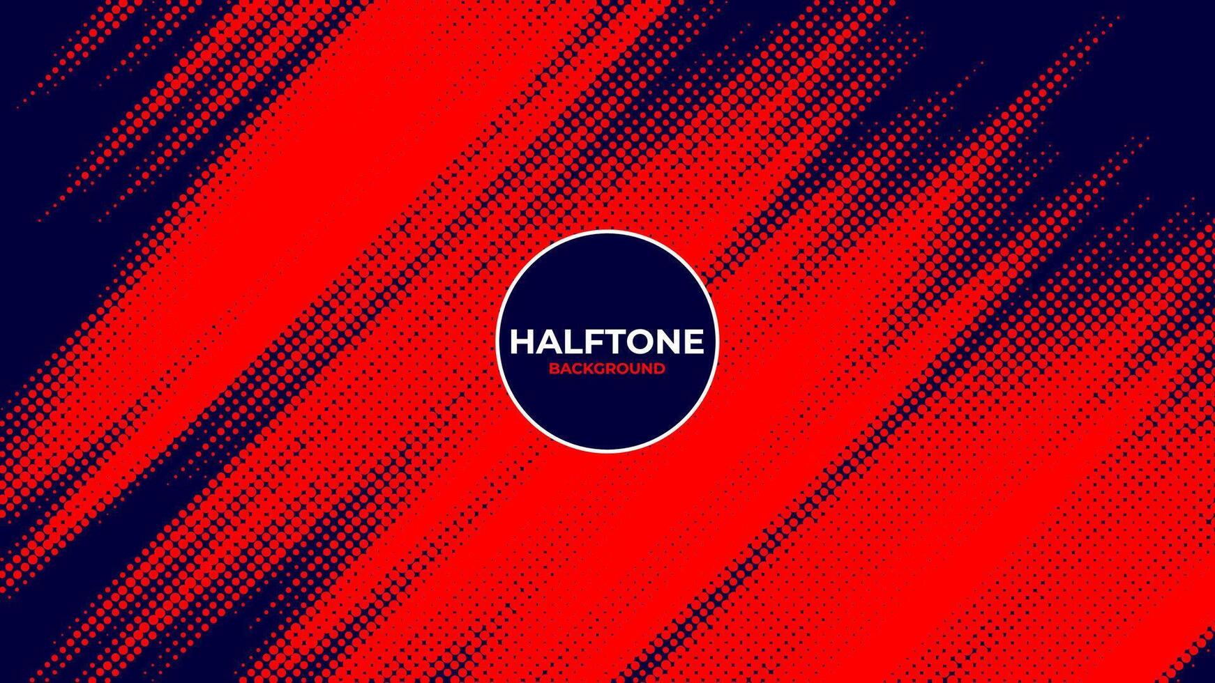 Abstract halftone background with red and navy color vector