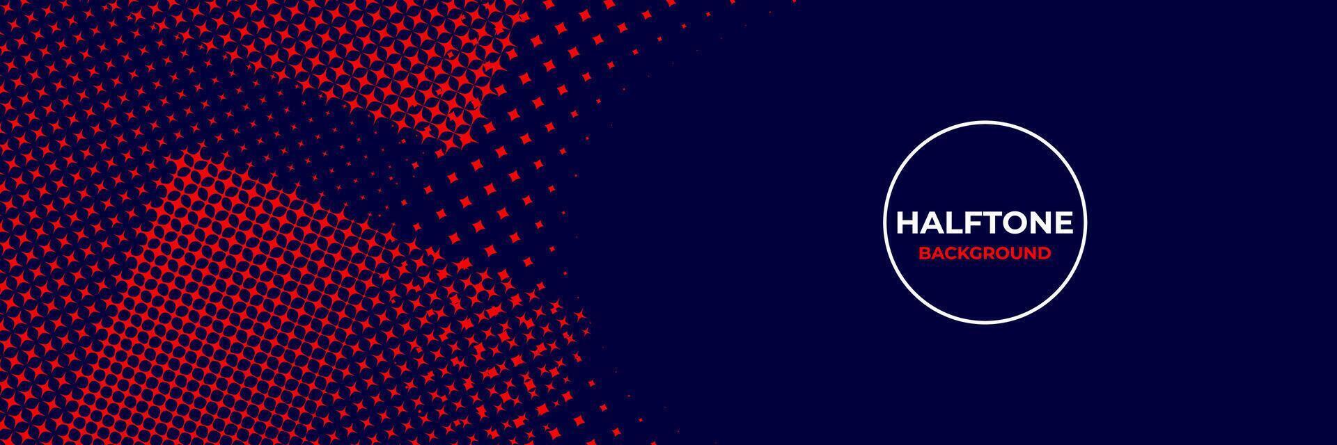 Abstract halftone background with red and navy color vector