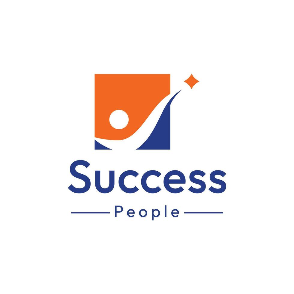 Abstract logo template design of person reaching for the stars with a creative idea.Logo for business, community, success and dreams. vector