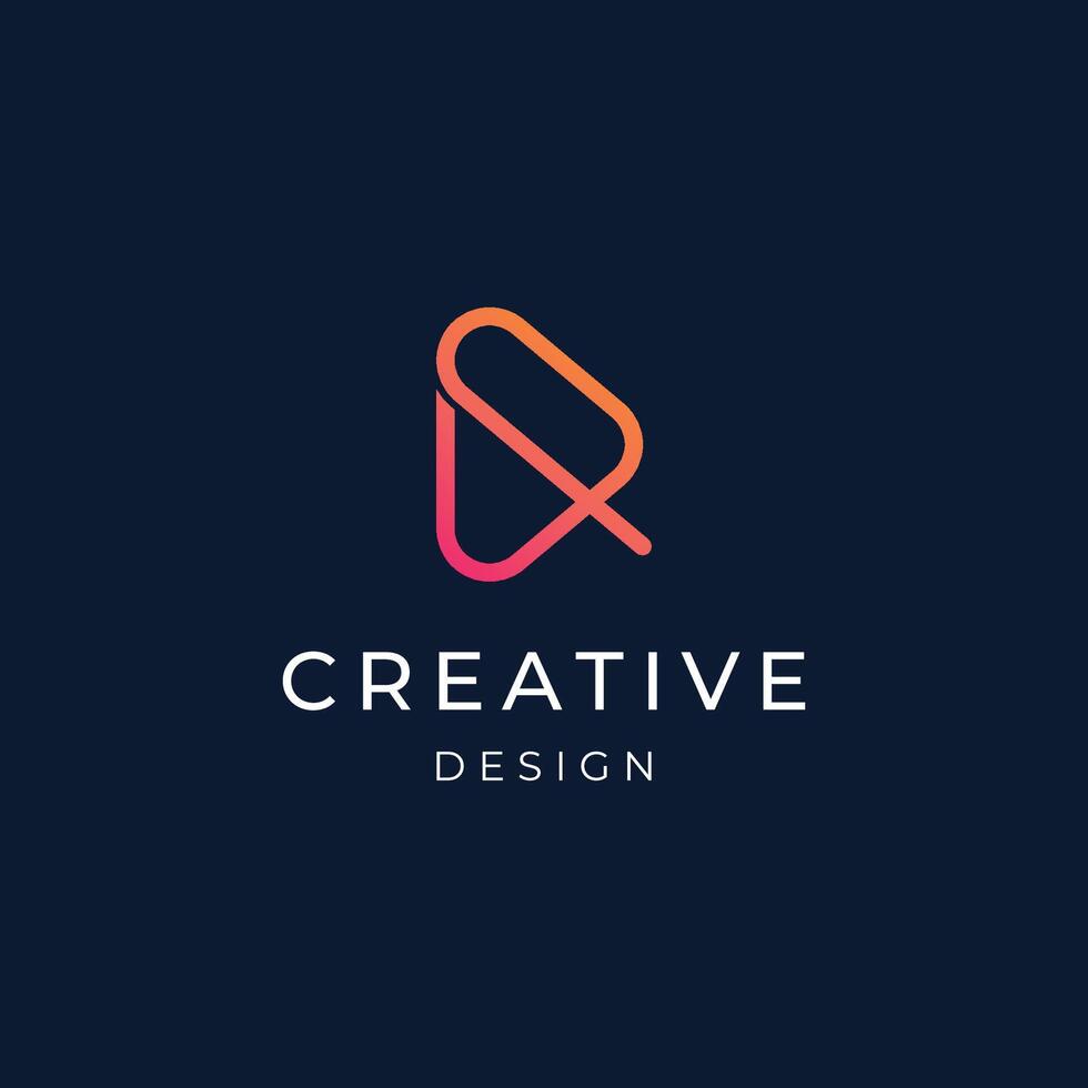 Creative and unique abstract logo template design with geometry isolated background.Logo for business , company , initial and studio. vector