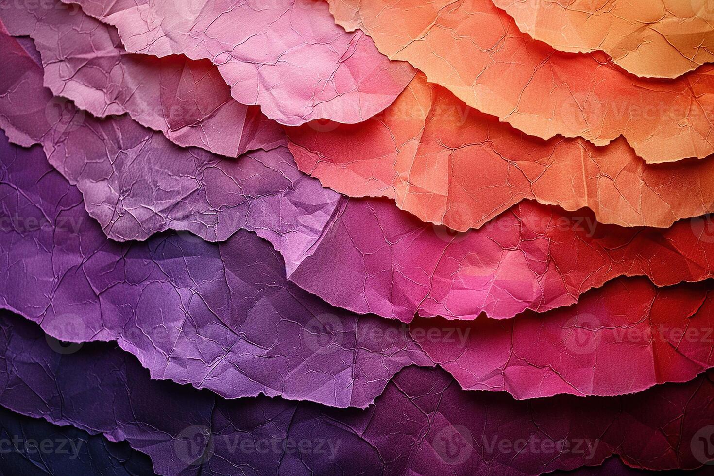 Crumpled craft paper in purple shades. Background texture. Generated by artificial intelligence photo