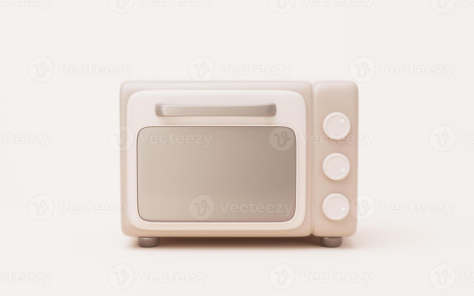 Cartoon style kitchen oven, 3d rendering. photo