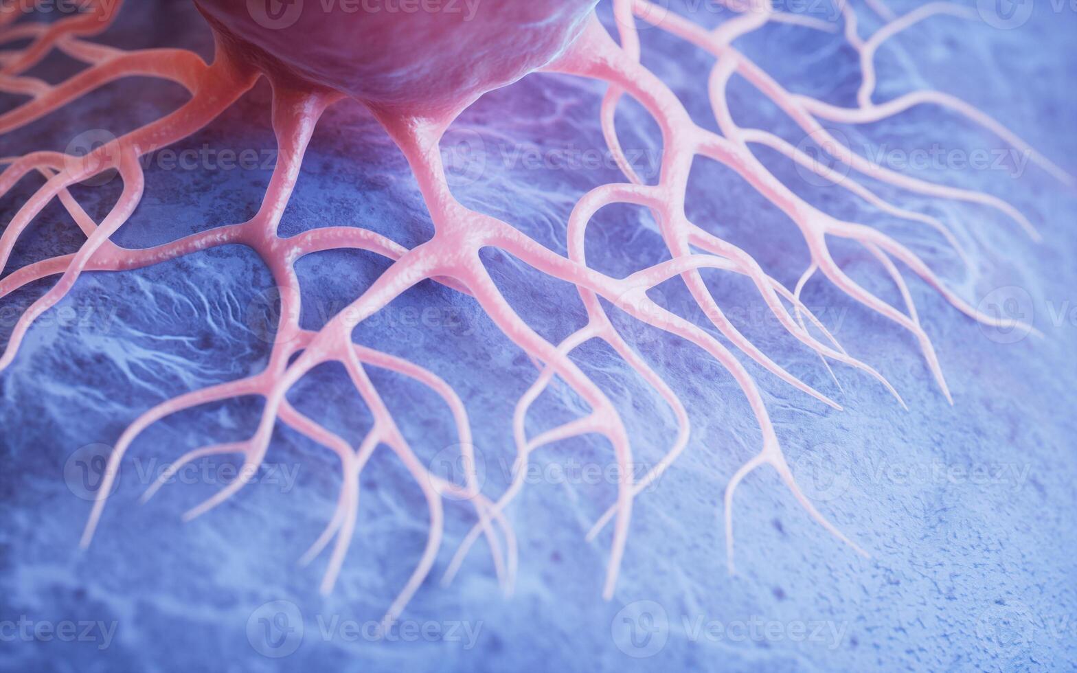 Organic microbial tentacle background, 3d rendering. photo