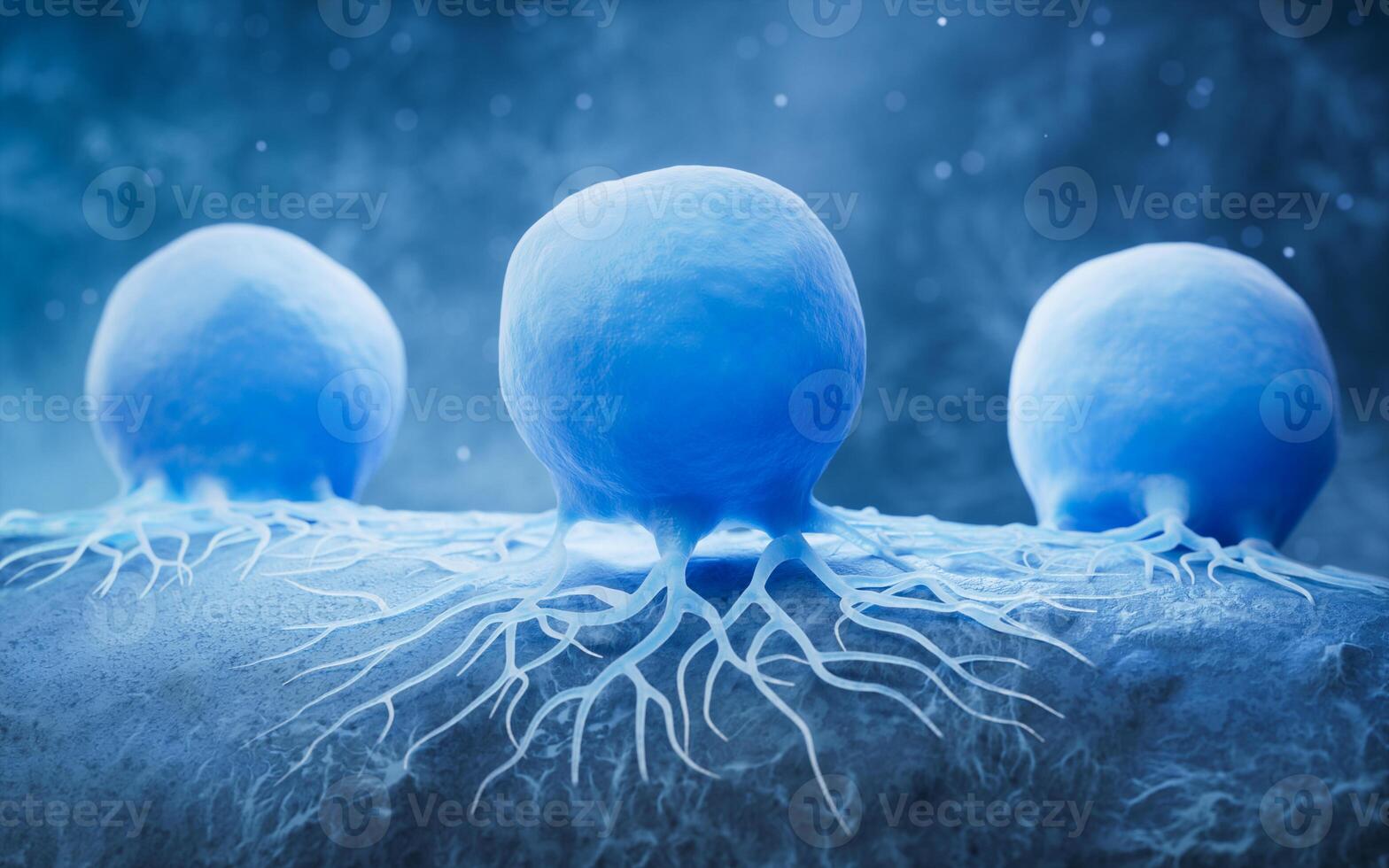 Biological cancer cell and disease, 3d rendering. photo