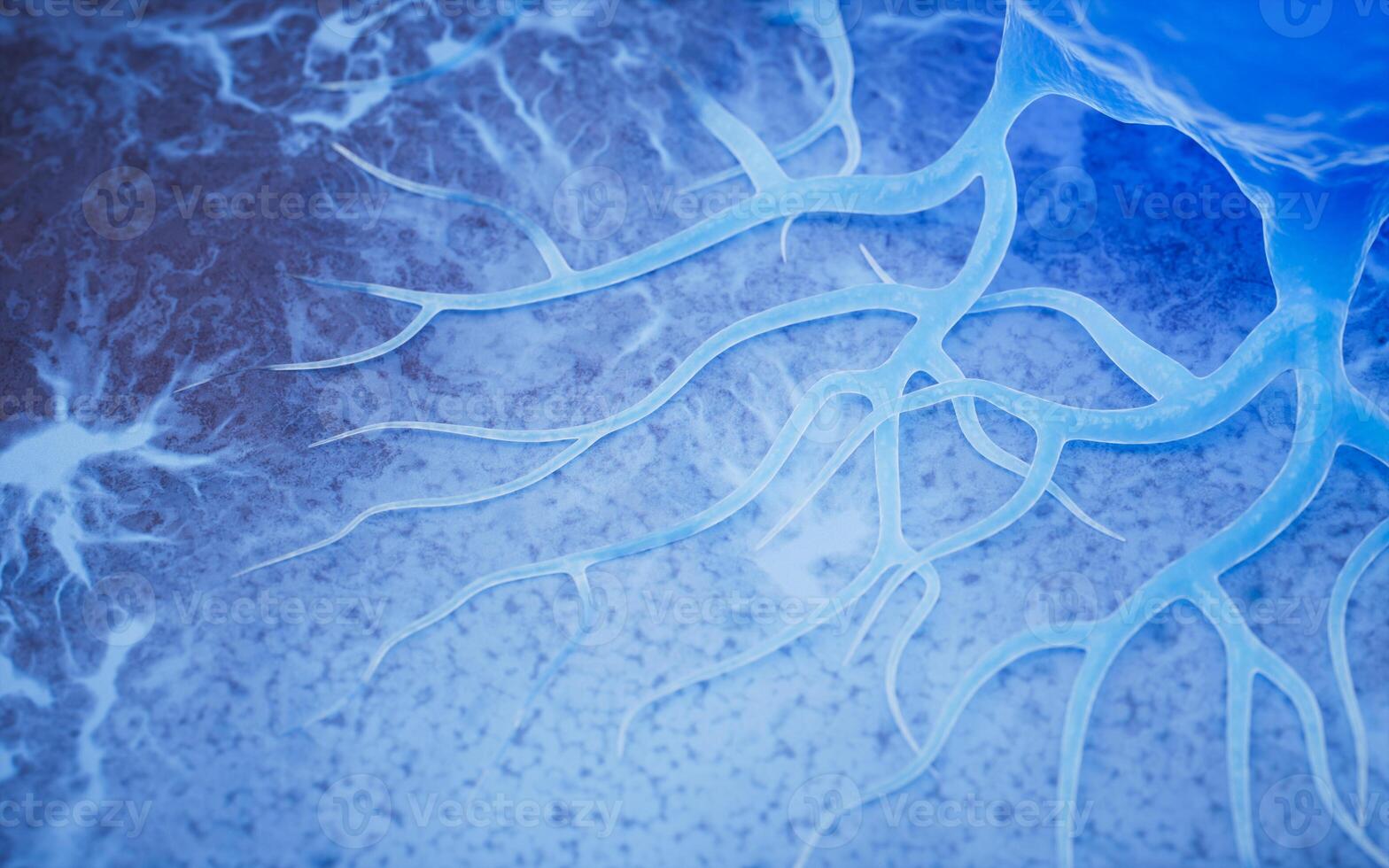 Organic microbial tentacle background, 3d rendering. photo