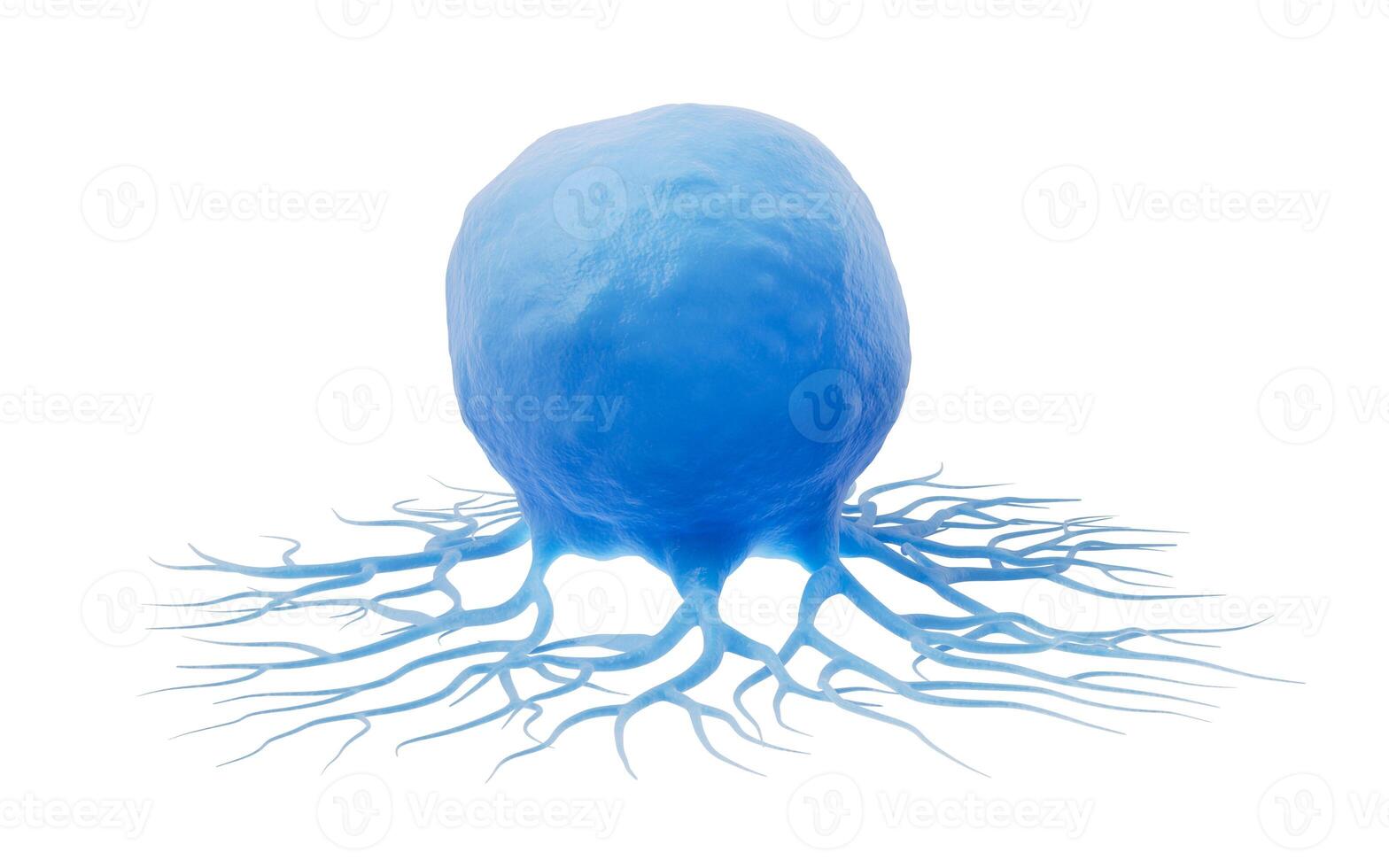 Biological cancer cell, 3d rendering. photo