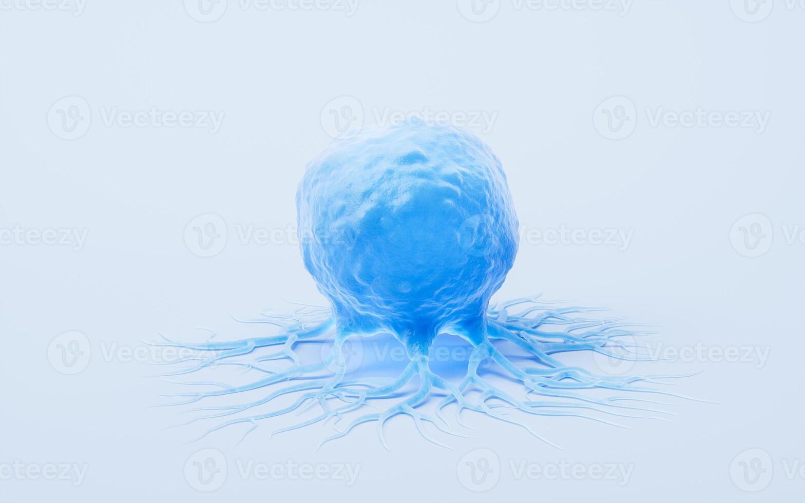 Biological cancer cell and disease, 3d rendering. photo