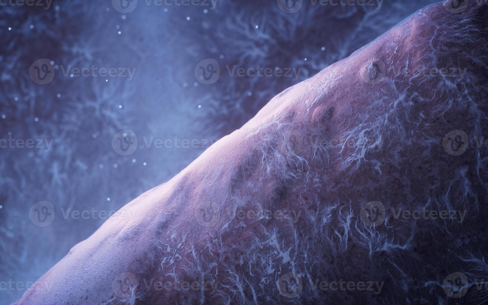 Fantastic dark scene with light illuminating, 3d rendering. photo