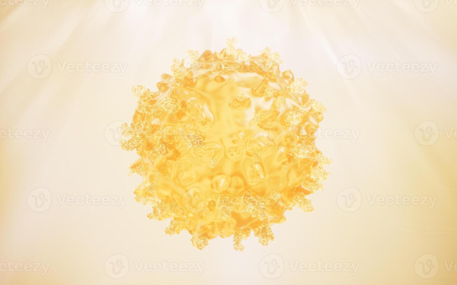 Lymphocytes and biological immune system, 3d rendering. photo