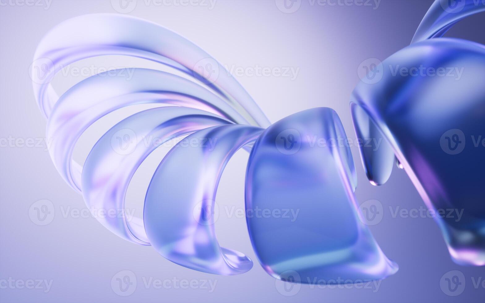 Transparent gradient glass background, 3d rendering. photo