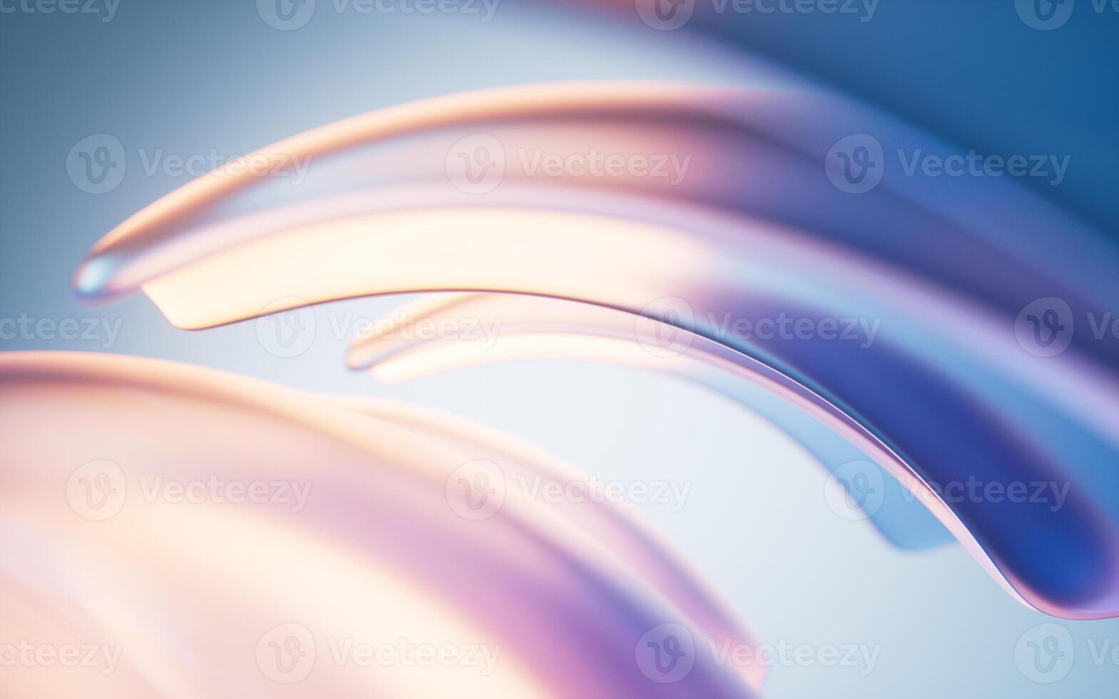 Transparent gradient glass background, 3d rendering. photo