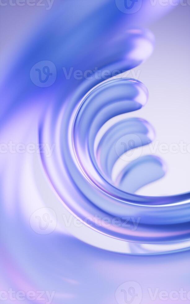 Transparent gradient glass background, 3d rendering. photo