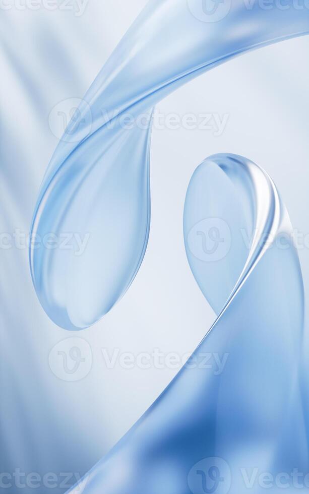 Transparent gradient glass background, 3d rendering. photo