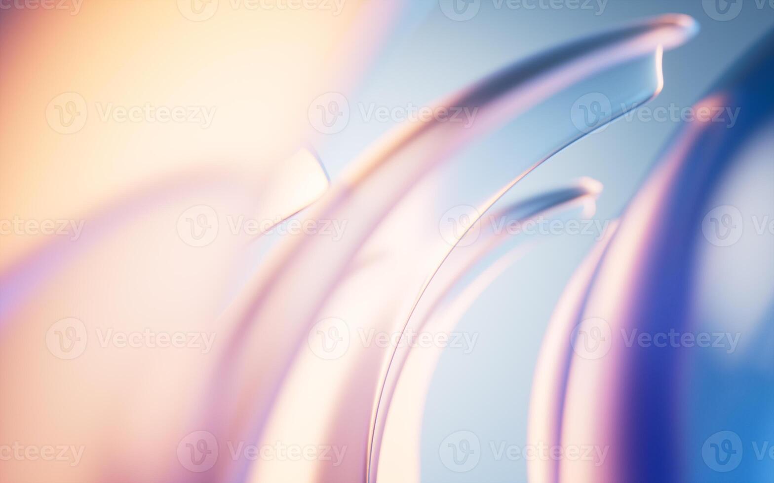Transparent gradient glass background, 3d rendering. photo