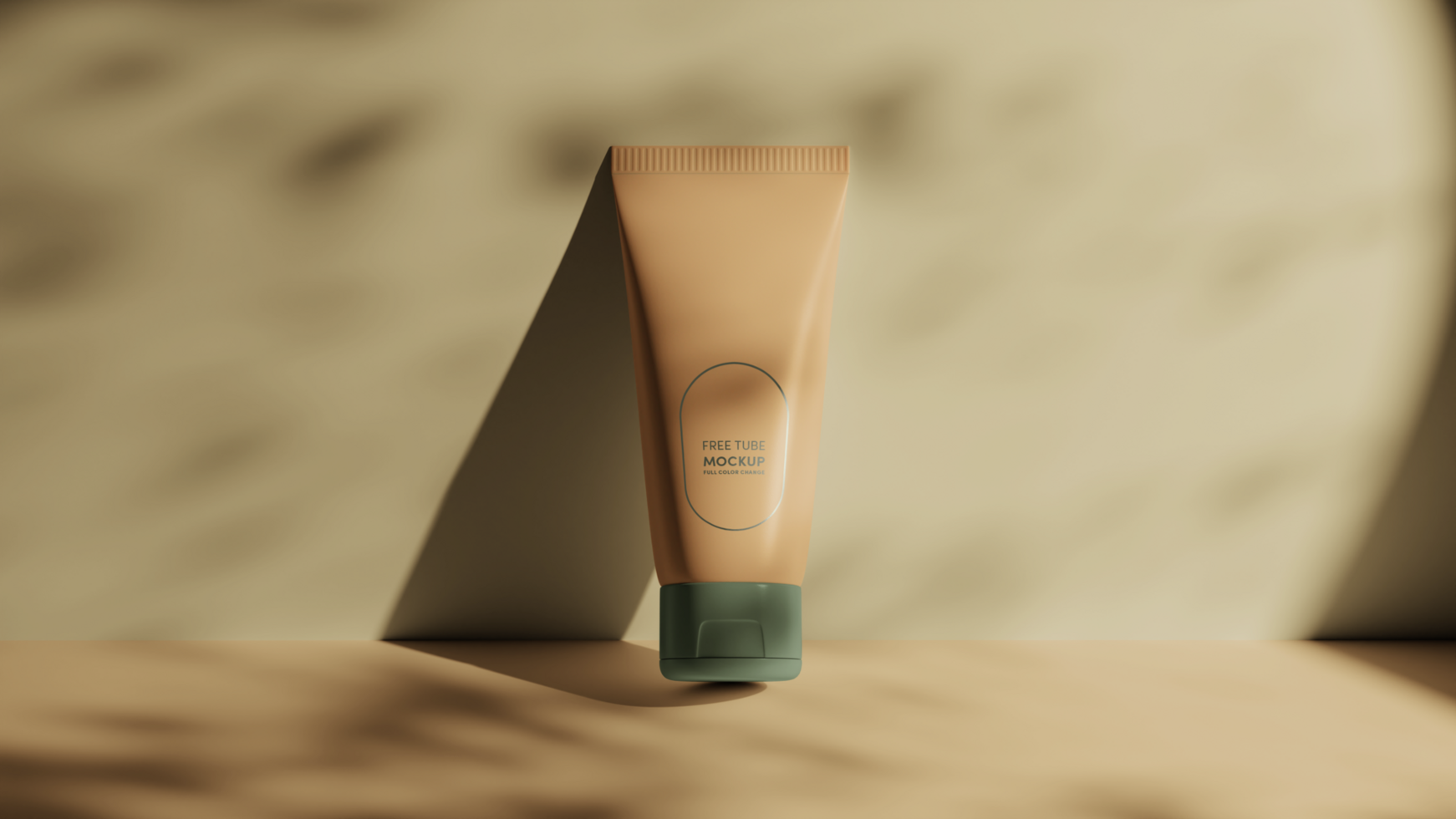 a tube mockup 3D with shadow psd