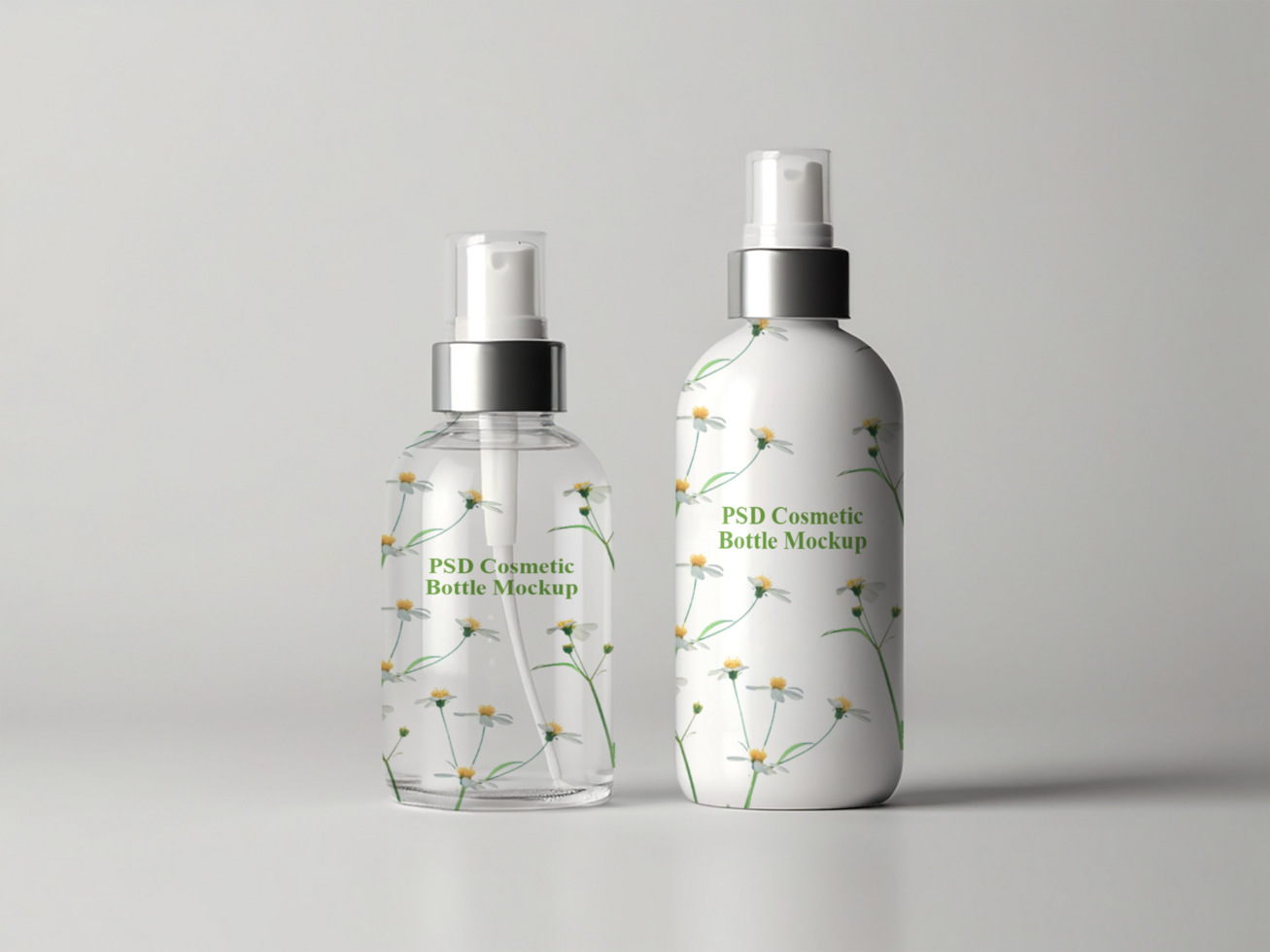 Cosmetic bottle mockup psd