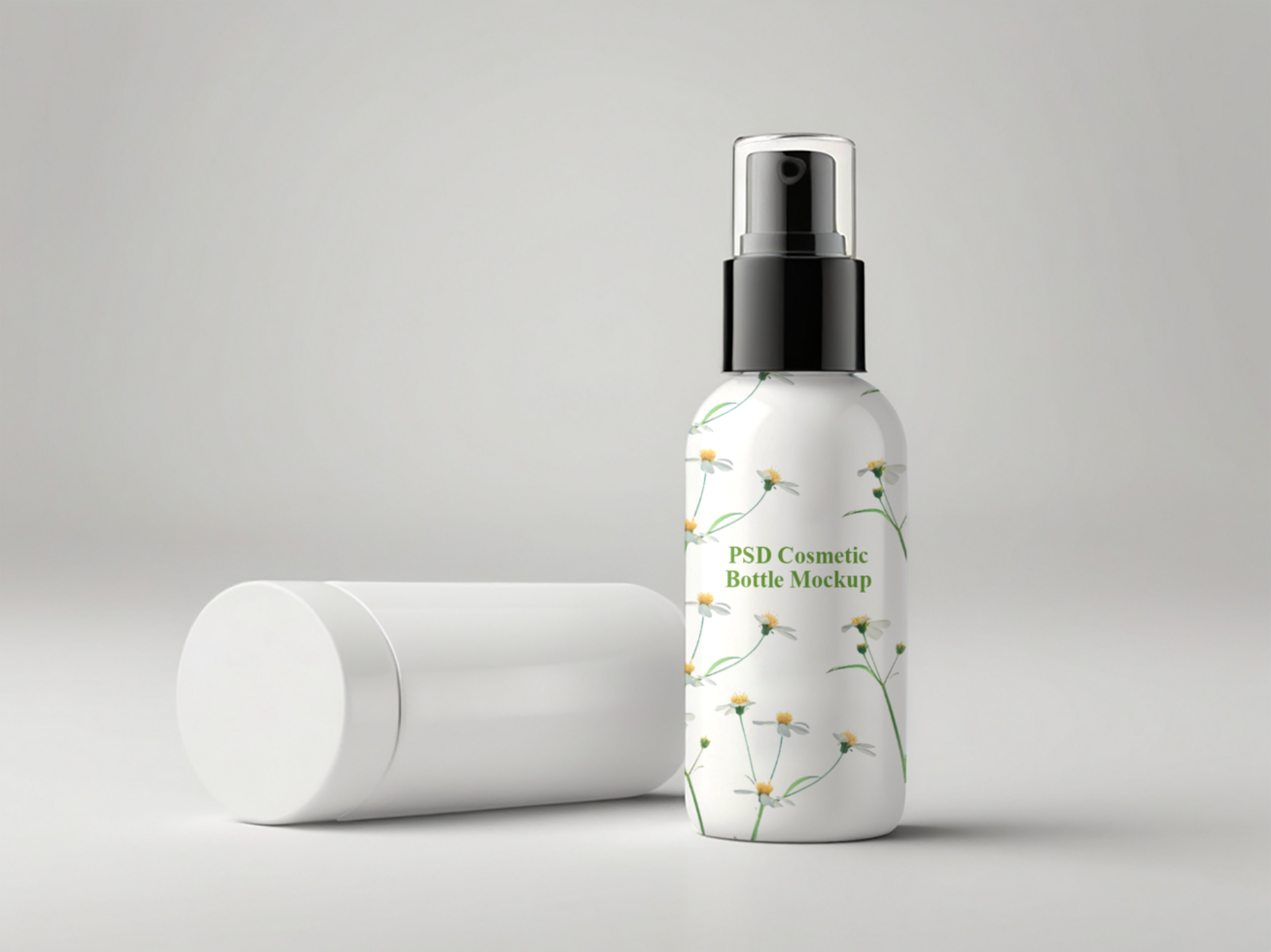 Cosmetic bottle mockup psd