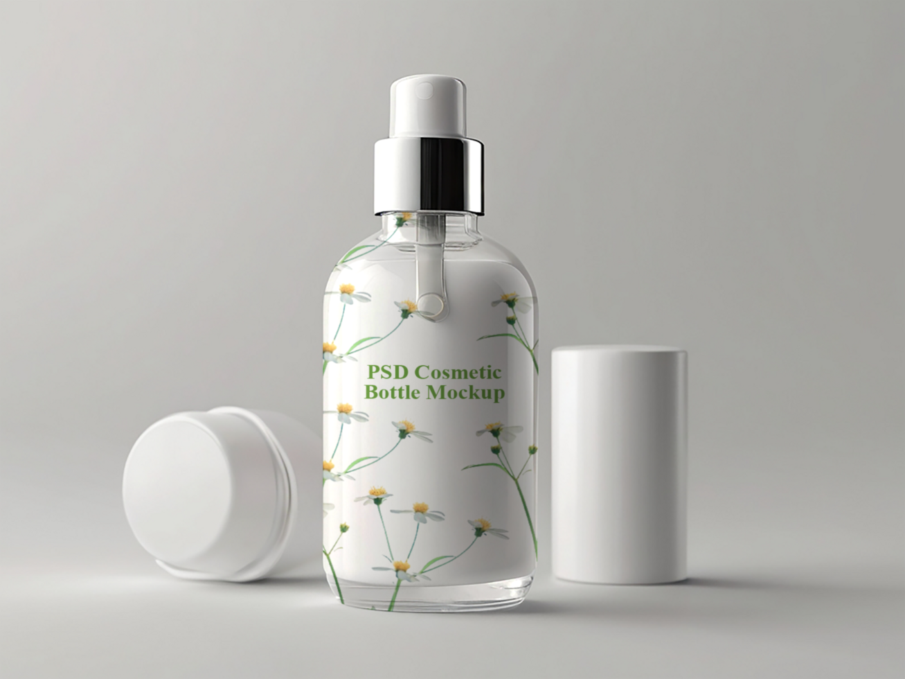 Cosmetic bottle mockup psd