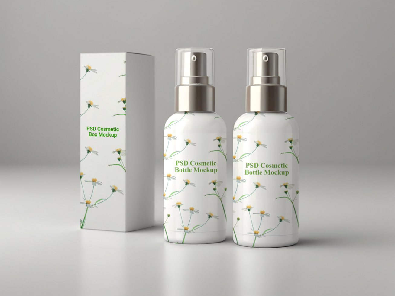 Cosmetic bottle mockup psd