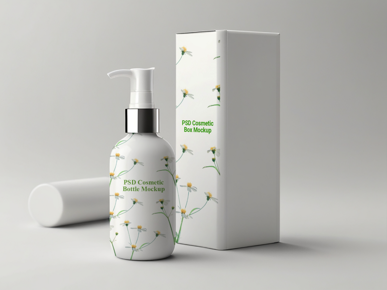 Cosmetic bottle mockup psd
