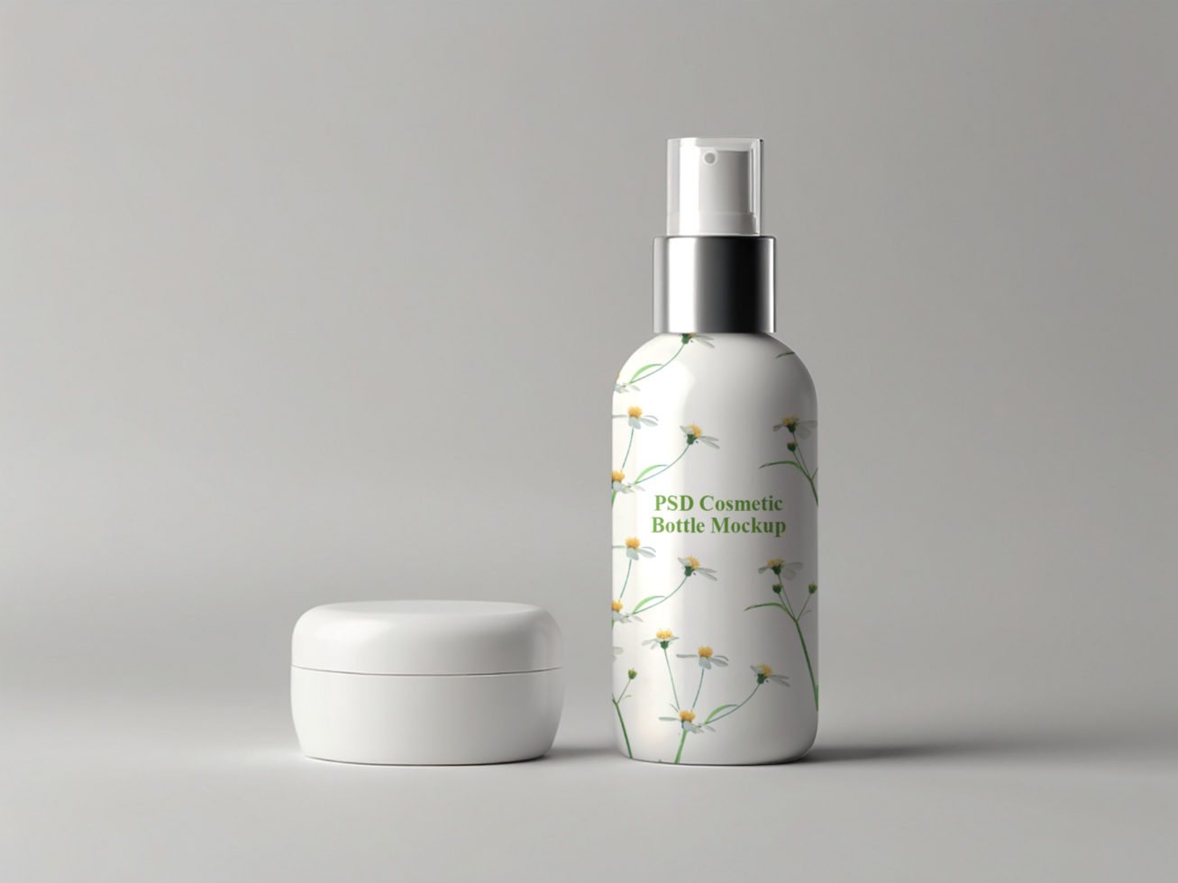 Cosmetic bottle mockup psd