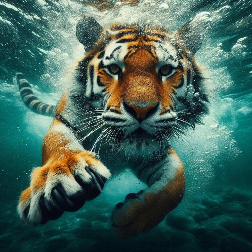 Majestic Underwater Tiger photo