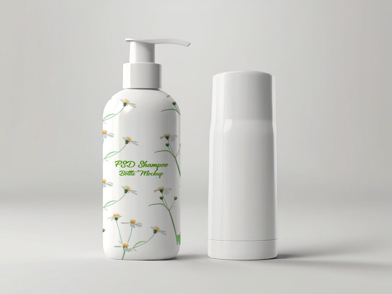 Shampoo bottle mockup psd