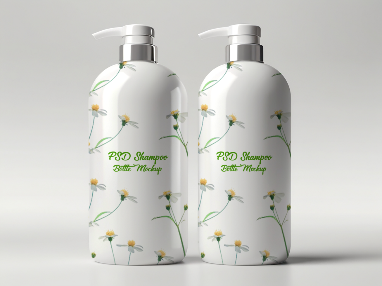 Shampoo bottle mockup psd