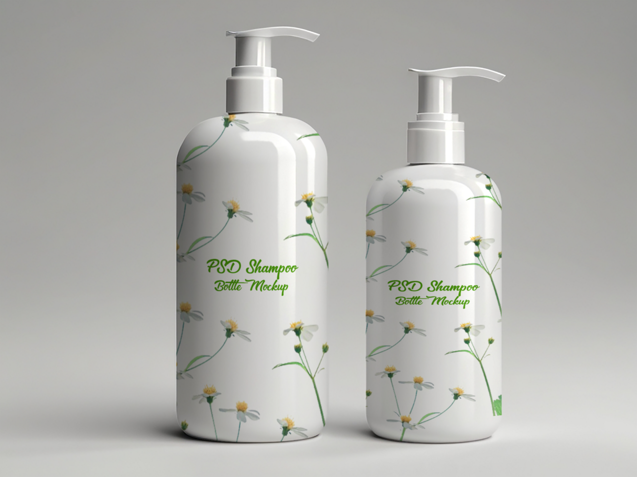 Shampoo bottle mockup psd