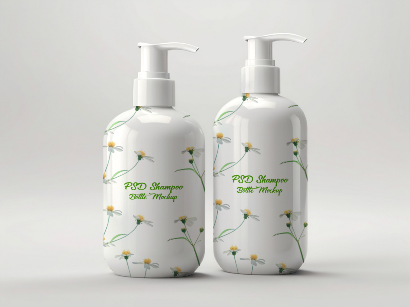 Shampoo bottle mockup psd