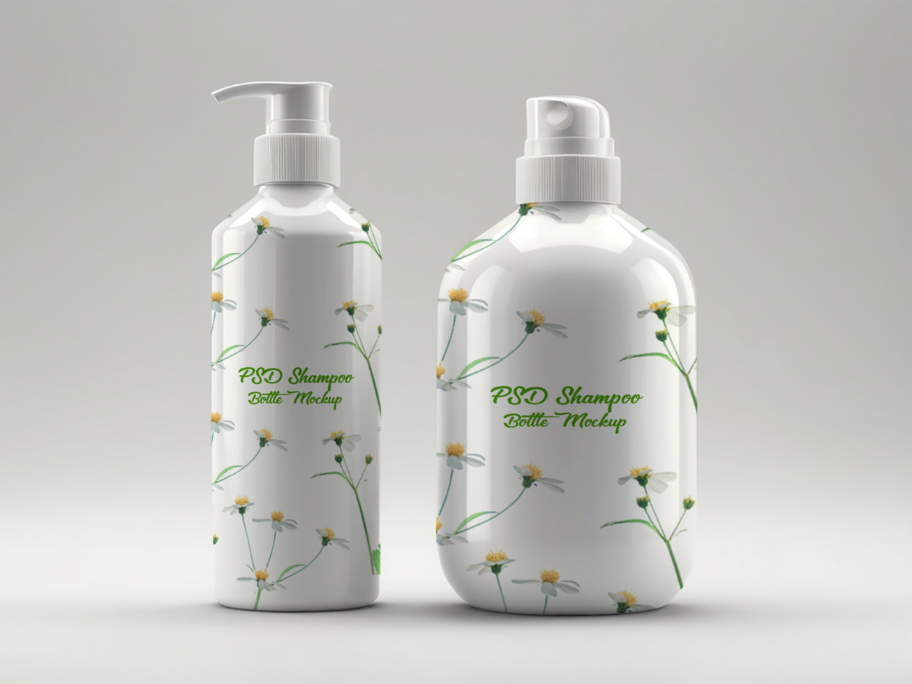 Shampoo bottle mockup psd