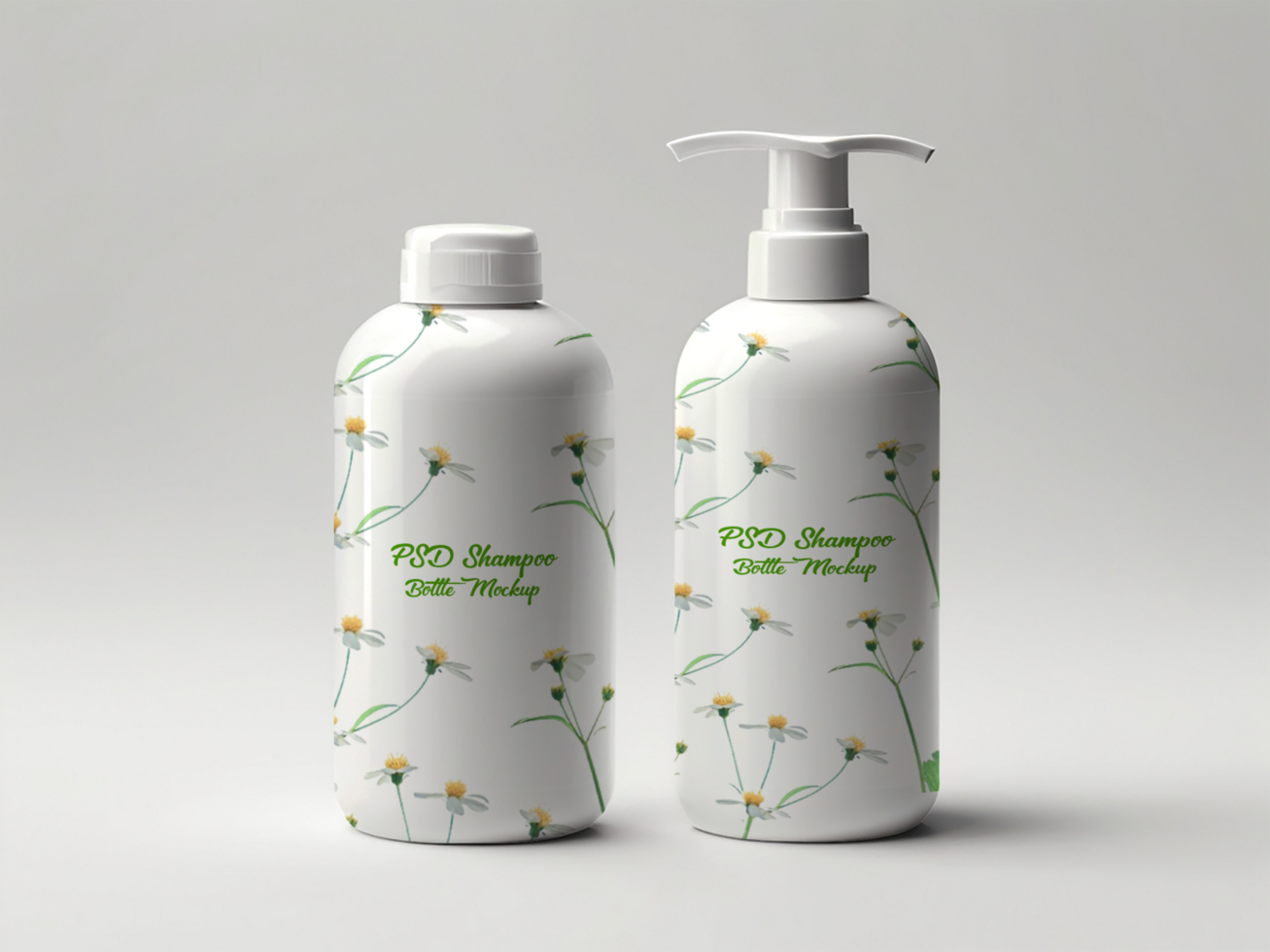 Shampoo bottle mockup psd