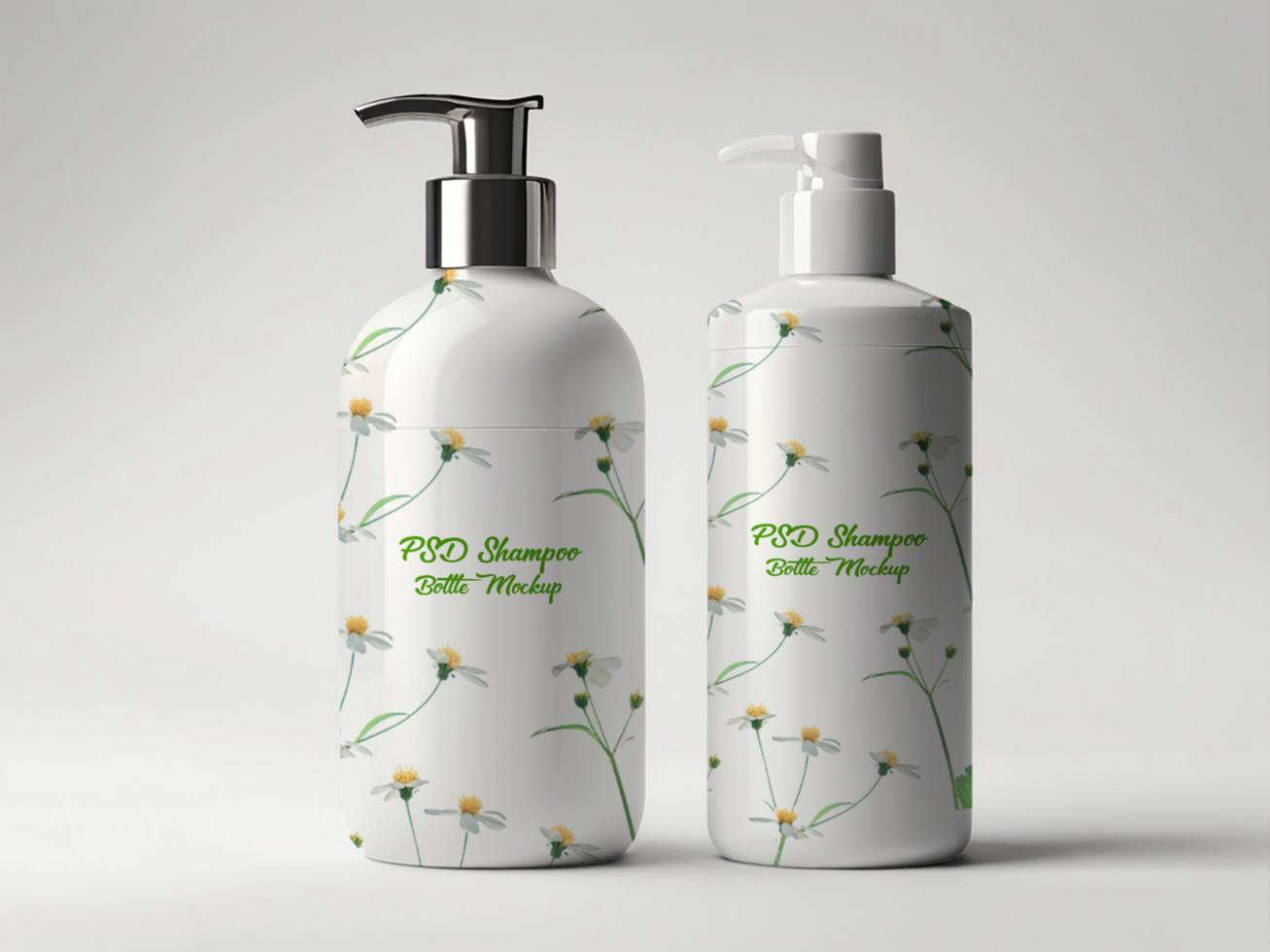 Shampoo bottle mockup psd