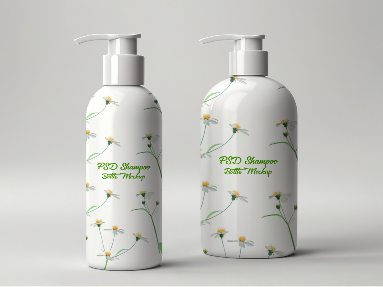 Shampoo bottle mockup psd