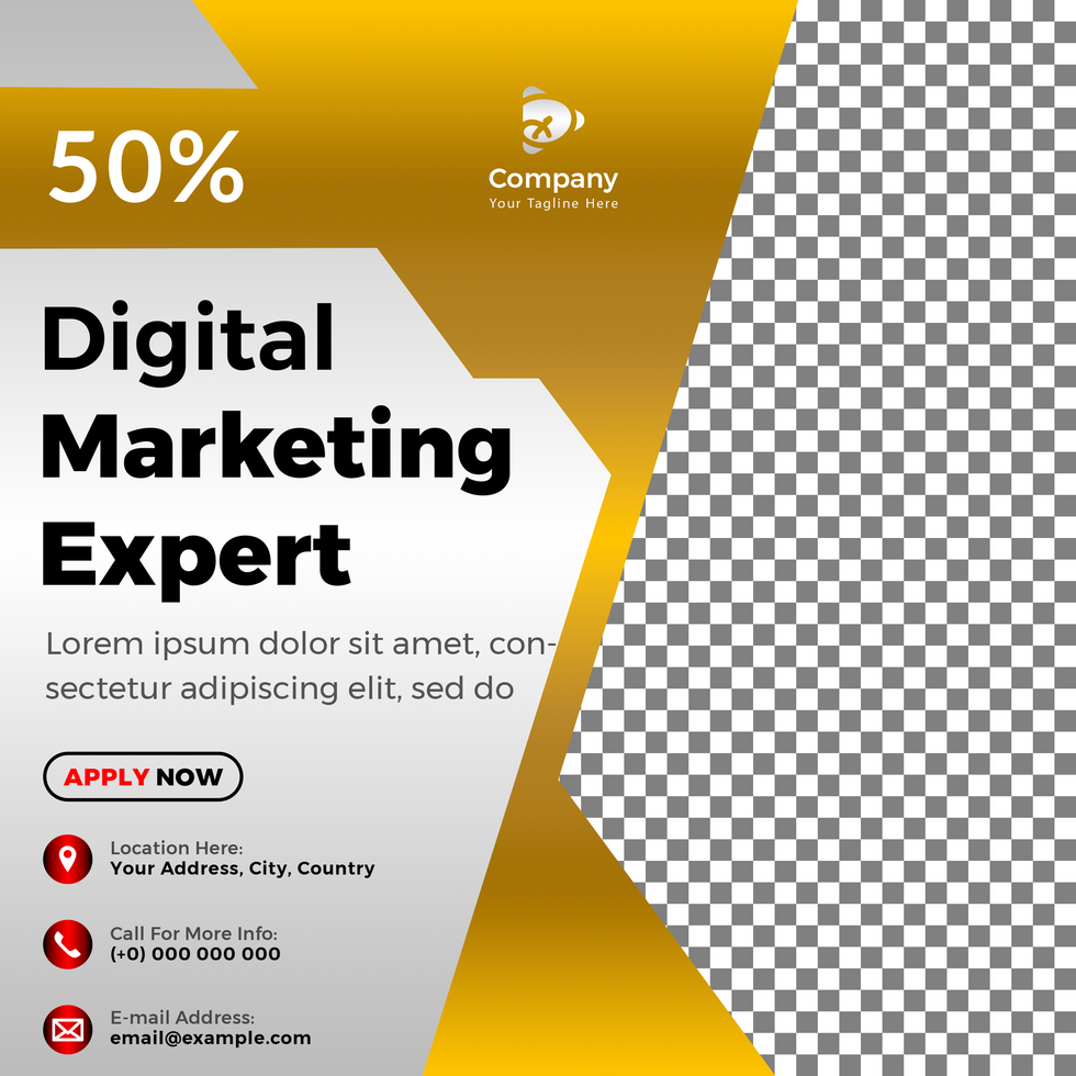 Digital business marketing banner or post for social media post template design. psd