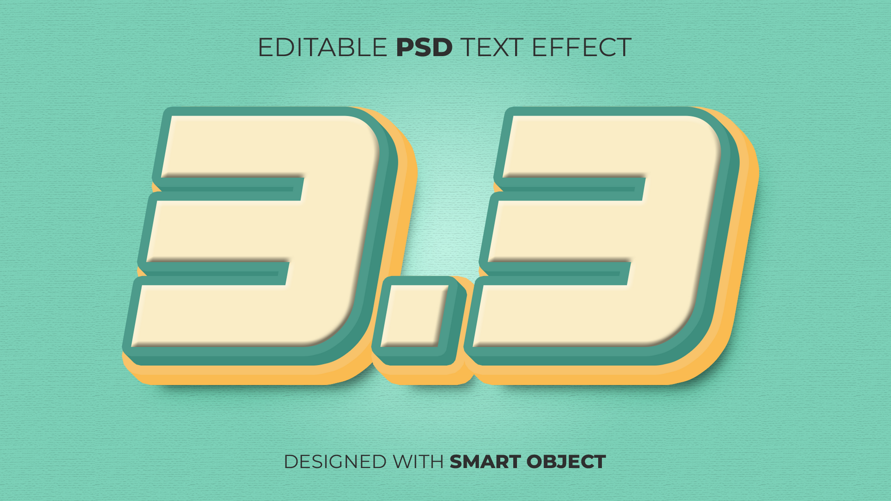 Text Effect of 3.3 Sale Discount Voucher Offer Deal Ads Advertisement Marketing for Title, Copy, Poster, Discount, etc. psd