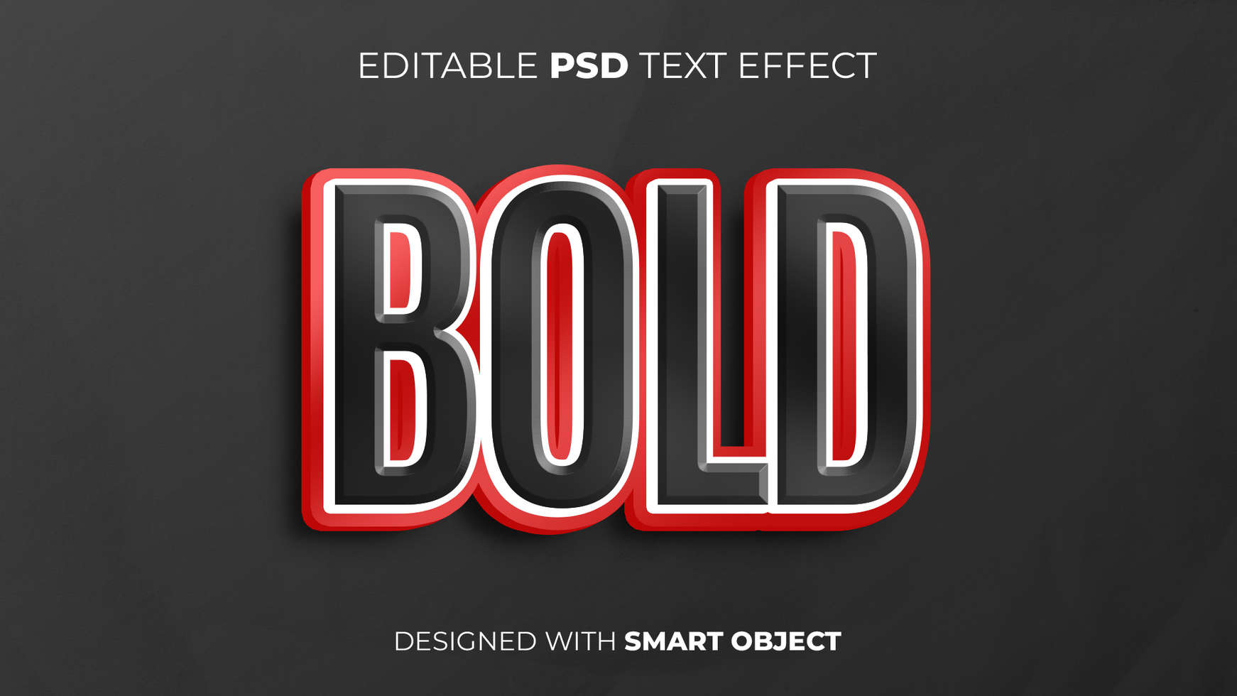 Text Effect of Bold Editable for Title, Copy, Poster, Event, Marketing, 3D Text, Caption, Style psd
