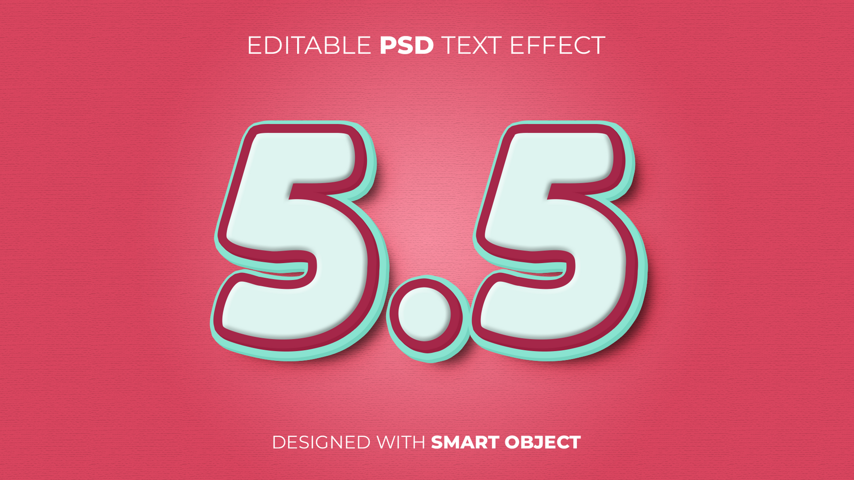 Text Effect of 5.5 Sale Discount Voucher Offer Deal Ads Advertisement Marketing for Title, Copy, Poster, Discount, etc psd