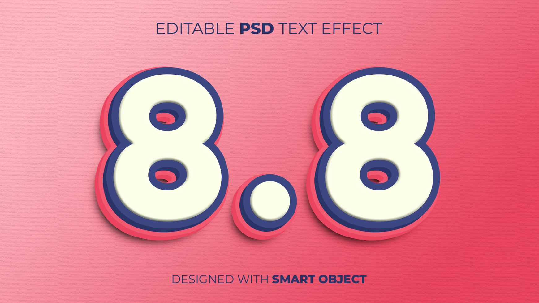 Text Effect of 8.8 Sale Discount Voucher Offer Deal Ads Advertisement Marketing for Title, Copy, Poster, Discount, etc psd