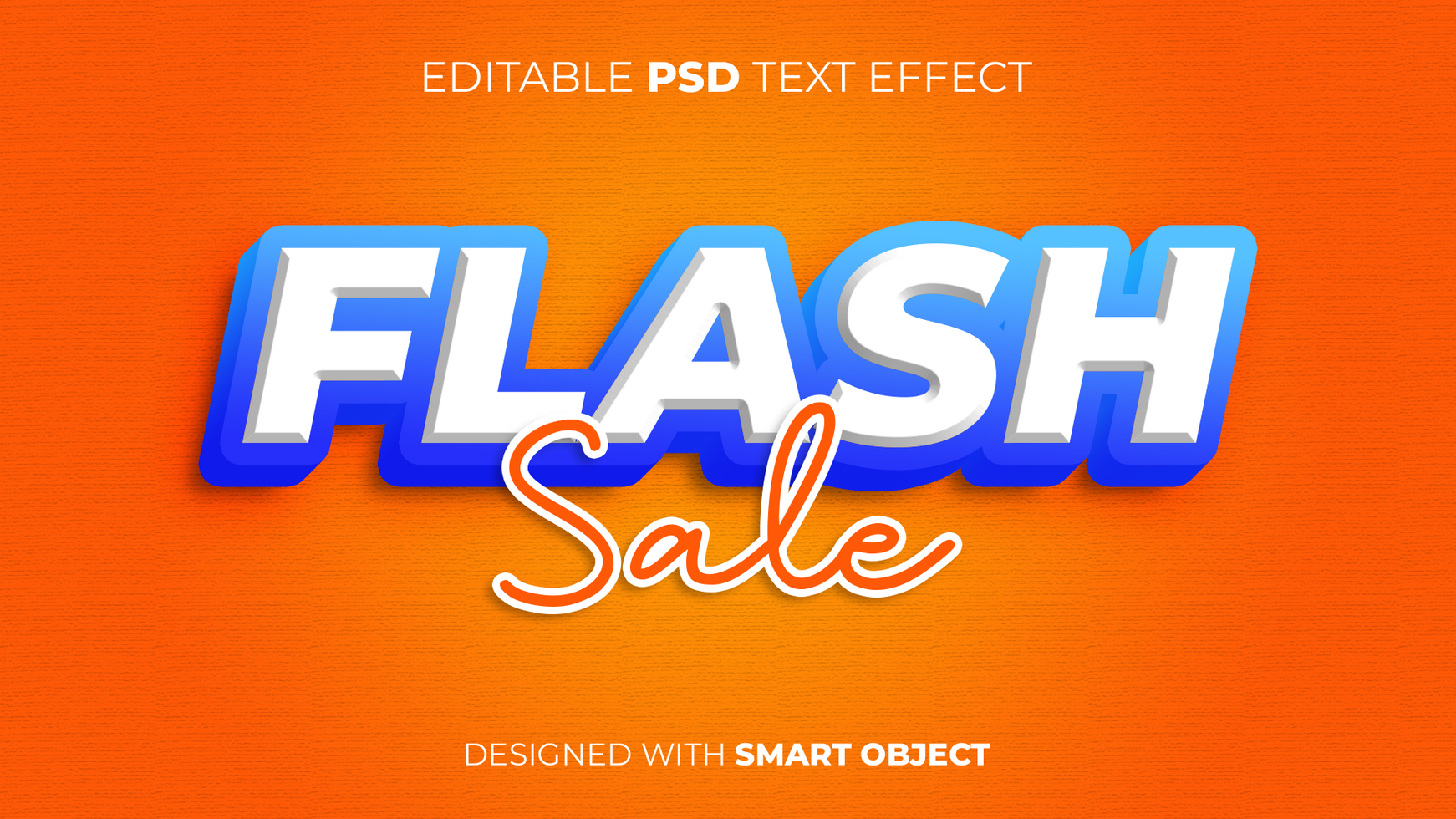 Text Effect of Flash Sale Editable for Title, Copy, Poster, Event, Marketing, 3D Text, Caption, Style psd