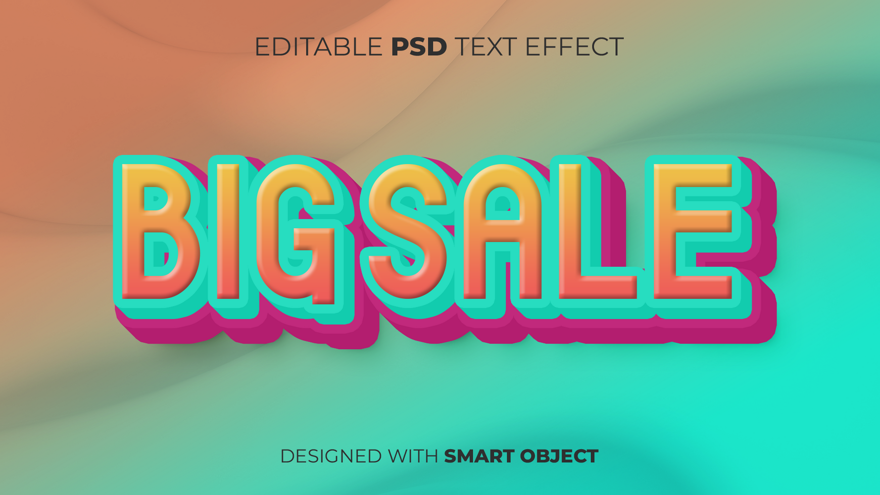 Text Effect of Big Sale Editable for Title, Copy, Poster, Event, Marketing, 3D Text, Caption, Style psd