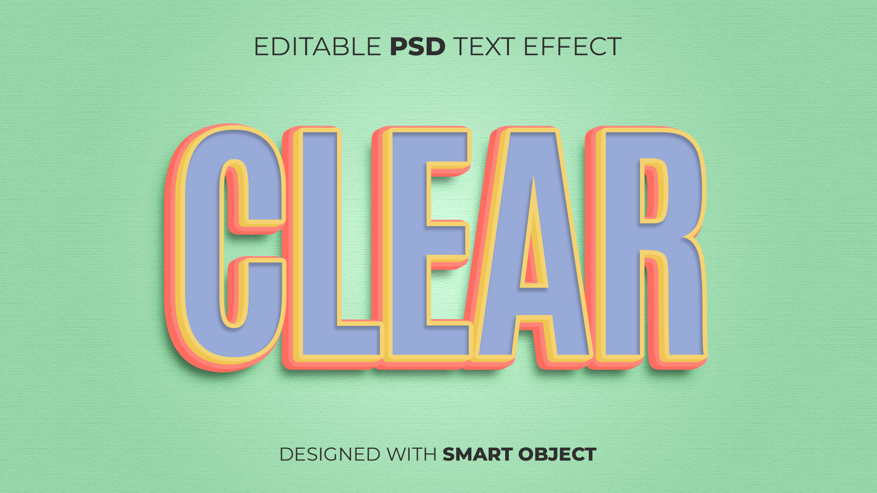 Text Effect of Clear Editable for Title, Copy, Poster, Event, Marketing, 3D Text, Caption, Style psd