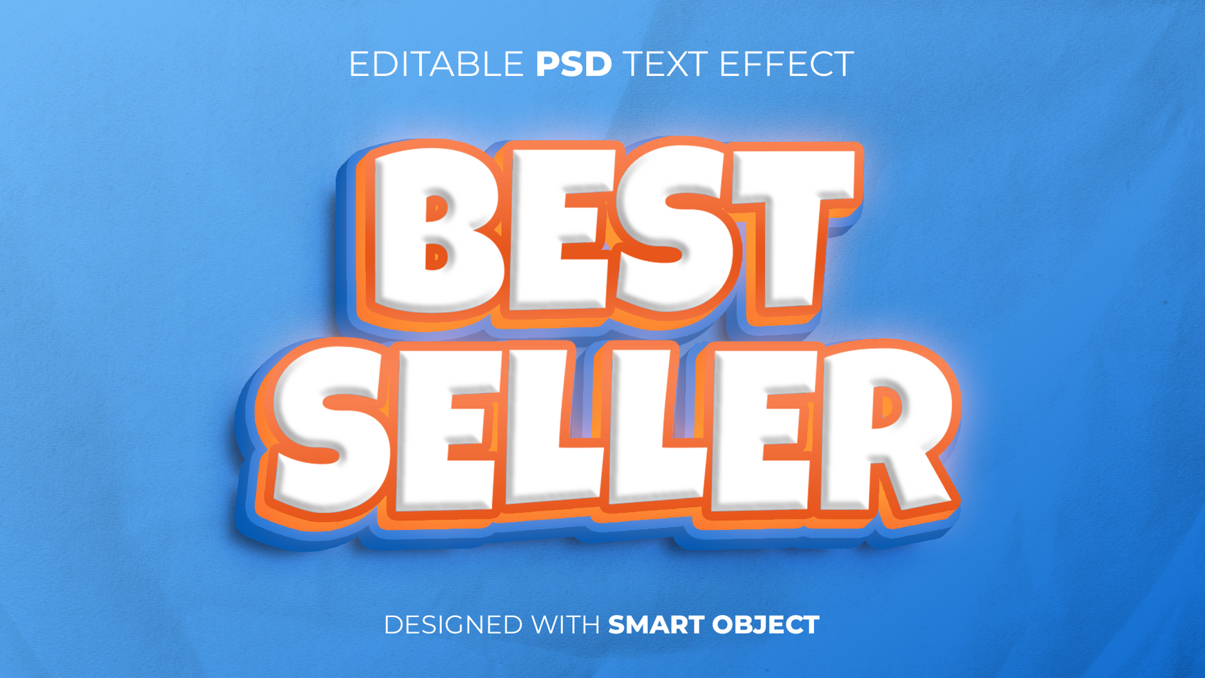 Text Effect of Best Seller Editable for Title, Copy, Poster, Event, Marketing, 3D Text, Caption, Style psd