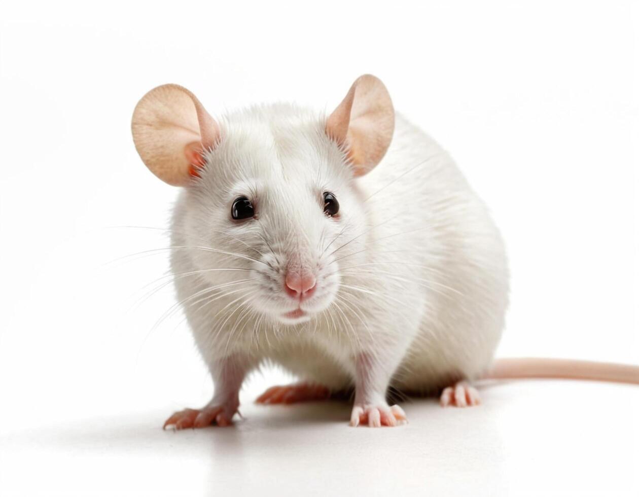 White Mouse with Curious Eyes photo
