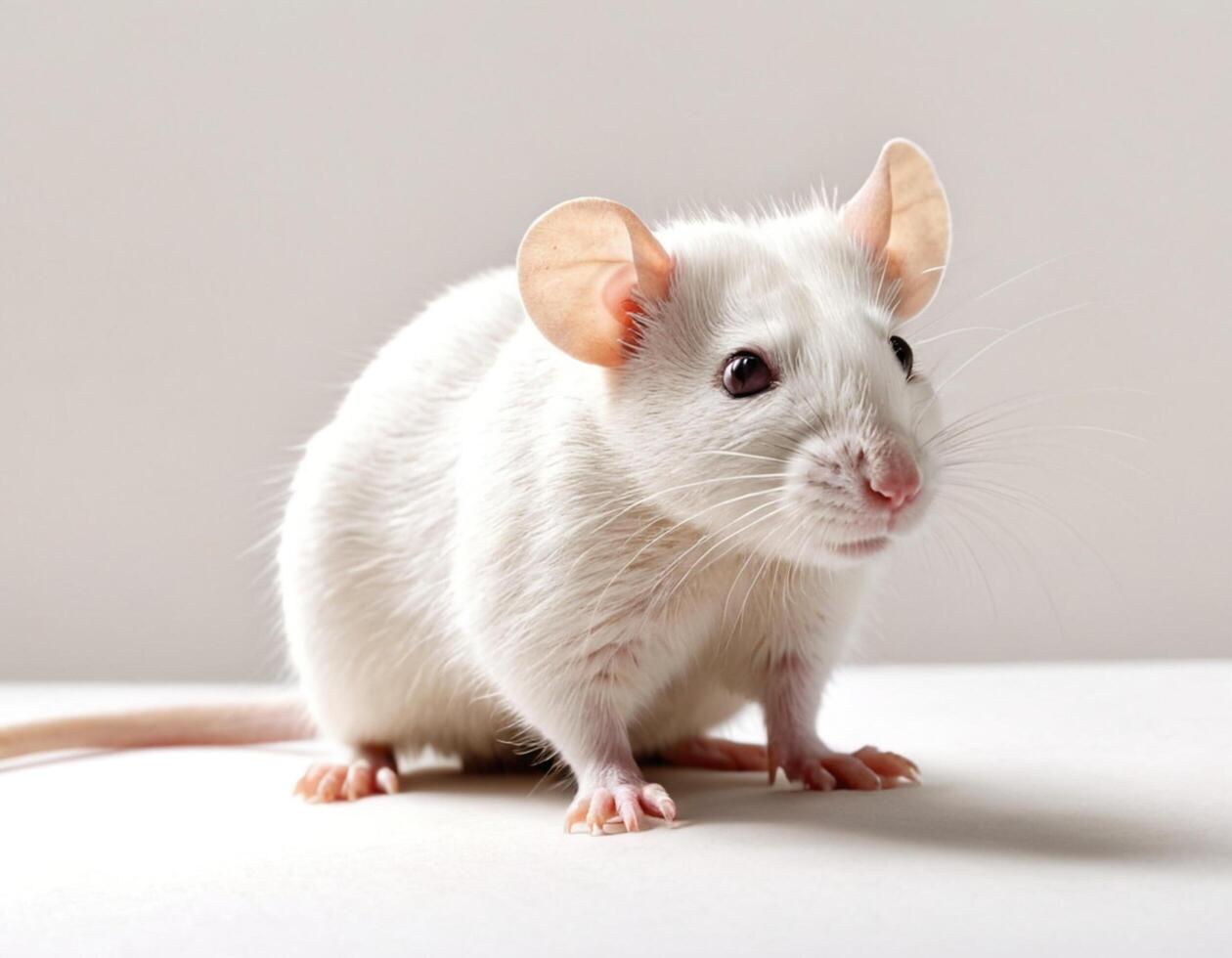 White Mouse with Curious Eyes photo