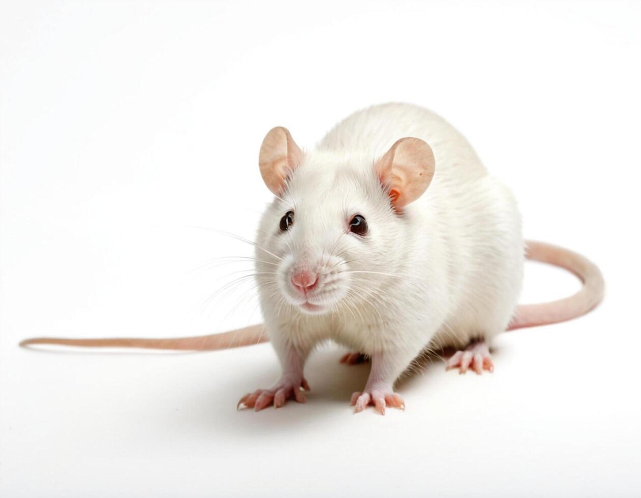 White Mouse with Curious Eyes photo