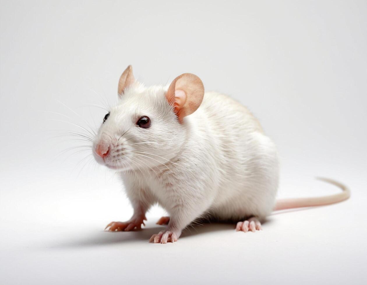 White Mouse with Curious Eyes photo