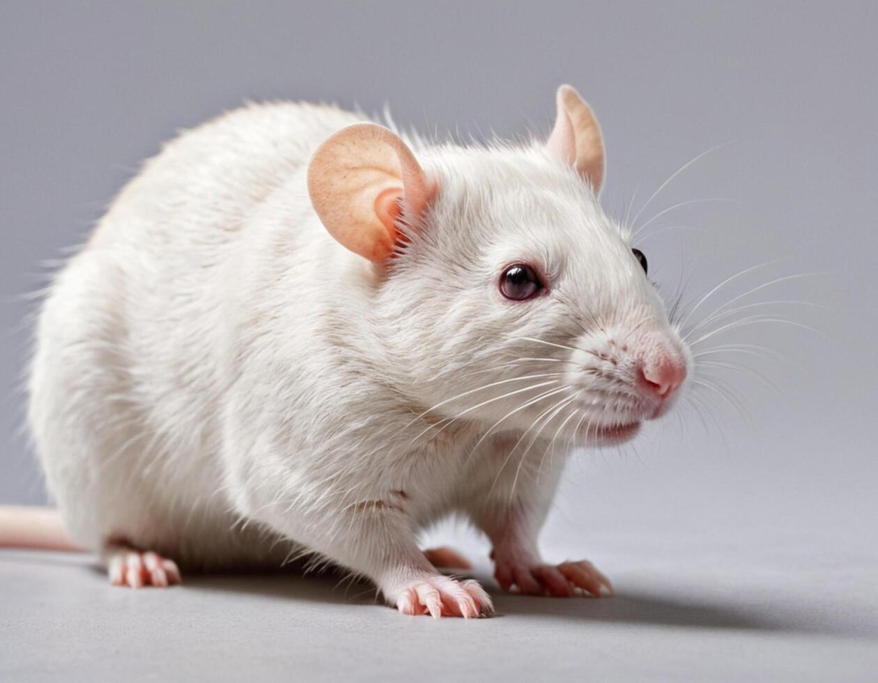 White Mouse with Curious Eyes photo