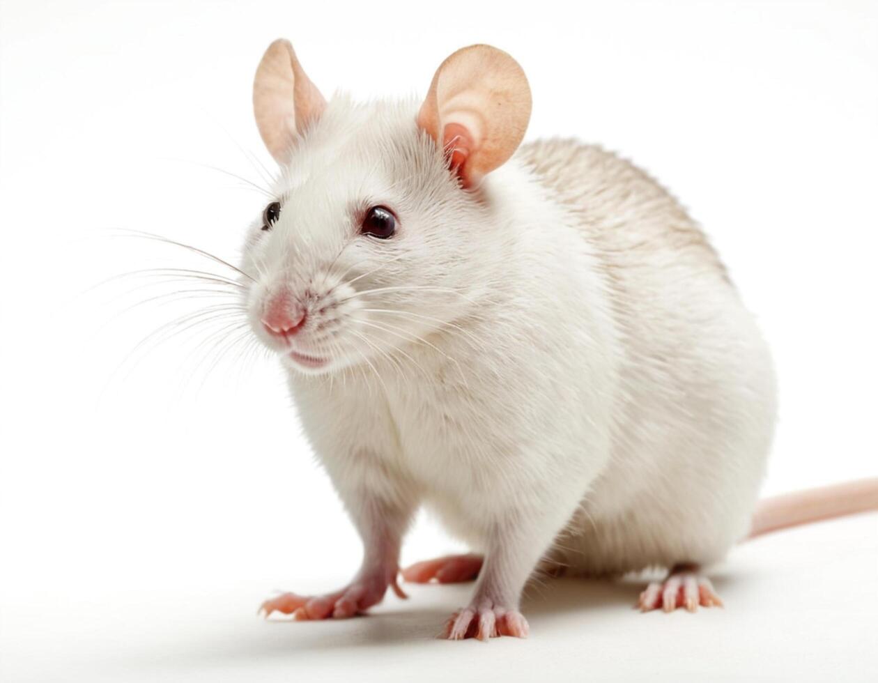White Mouse with Curious Eyes photo